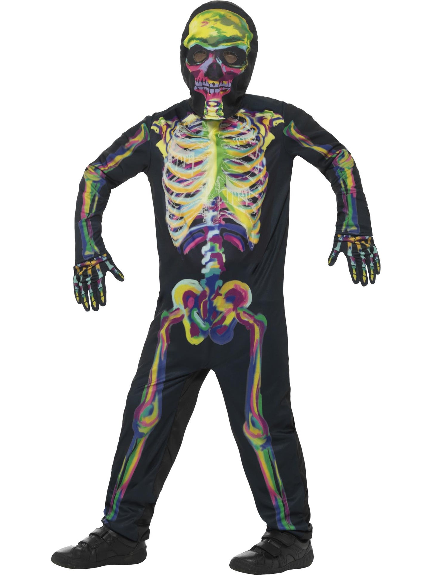 Smiffys Glow in the Dark Skeleton Costume, Multi-Coloured CS für Unisex