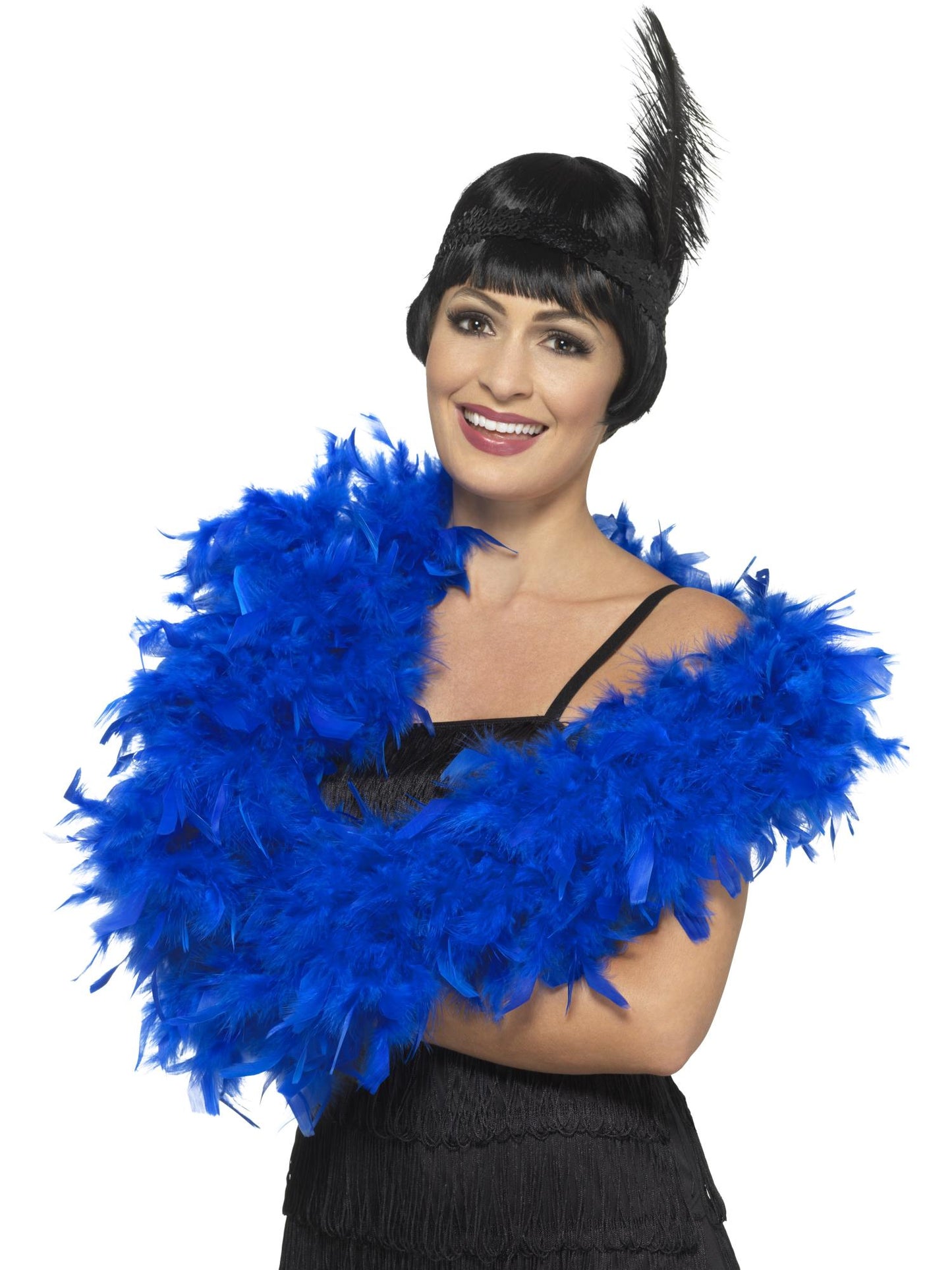 Smiffys FLAPPER Deluxe Boa, Blue AC für Unisex