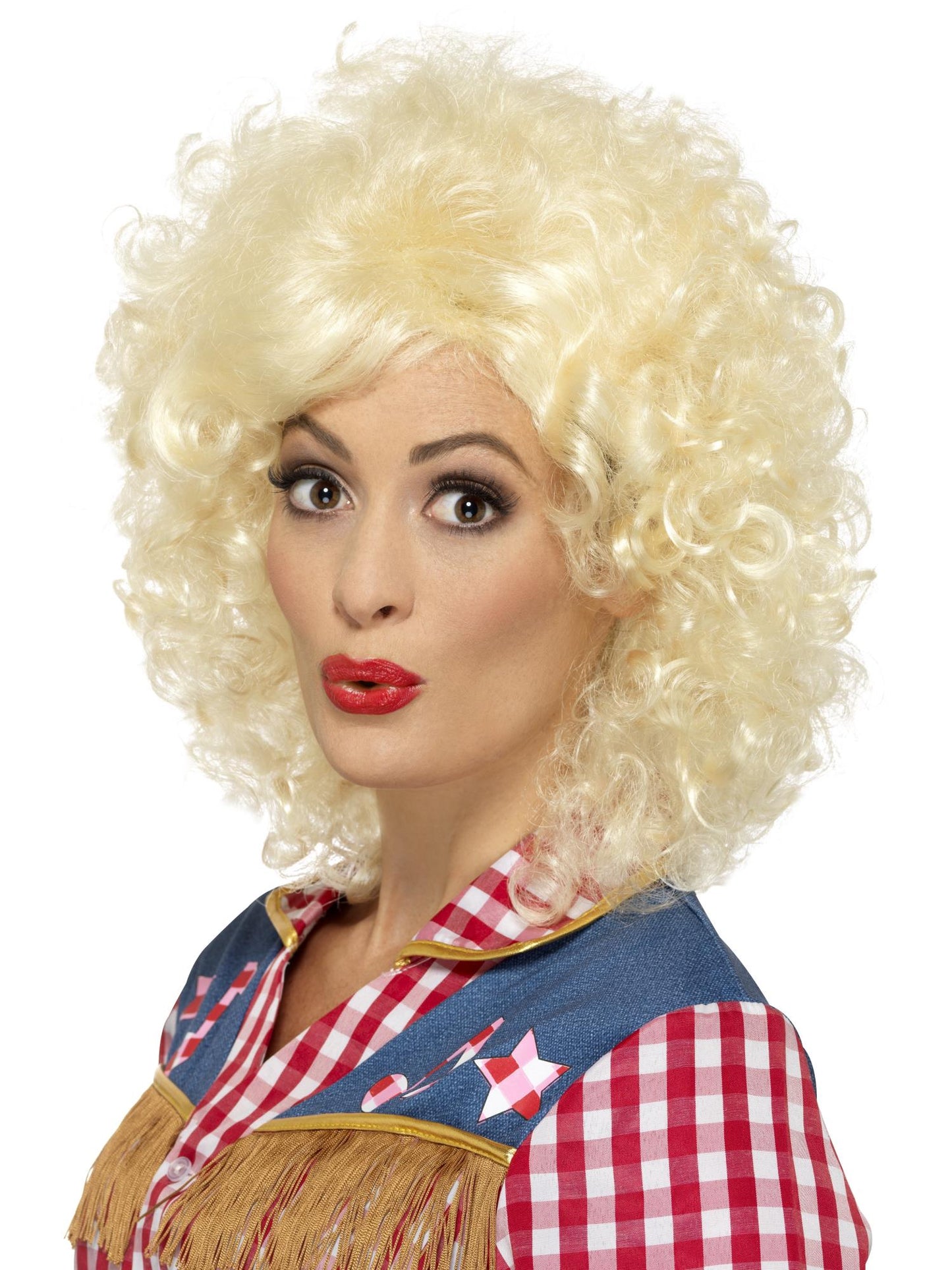 Smiffys WESTERN Rodeo Doll Wig, Blonde für Damen