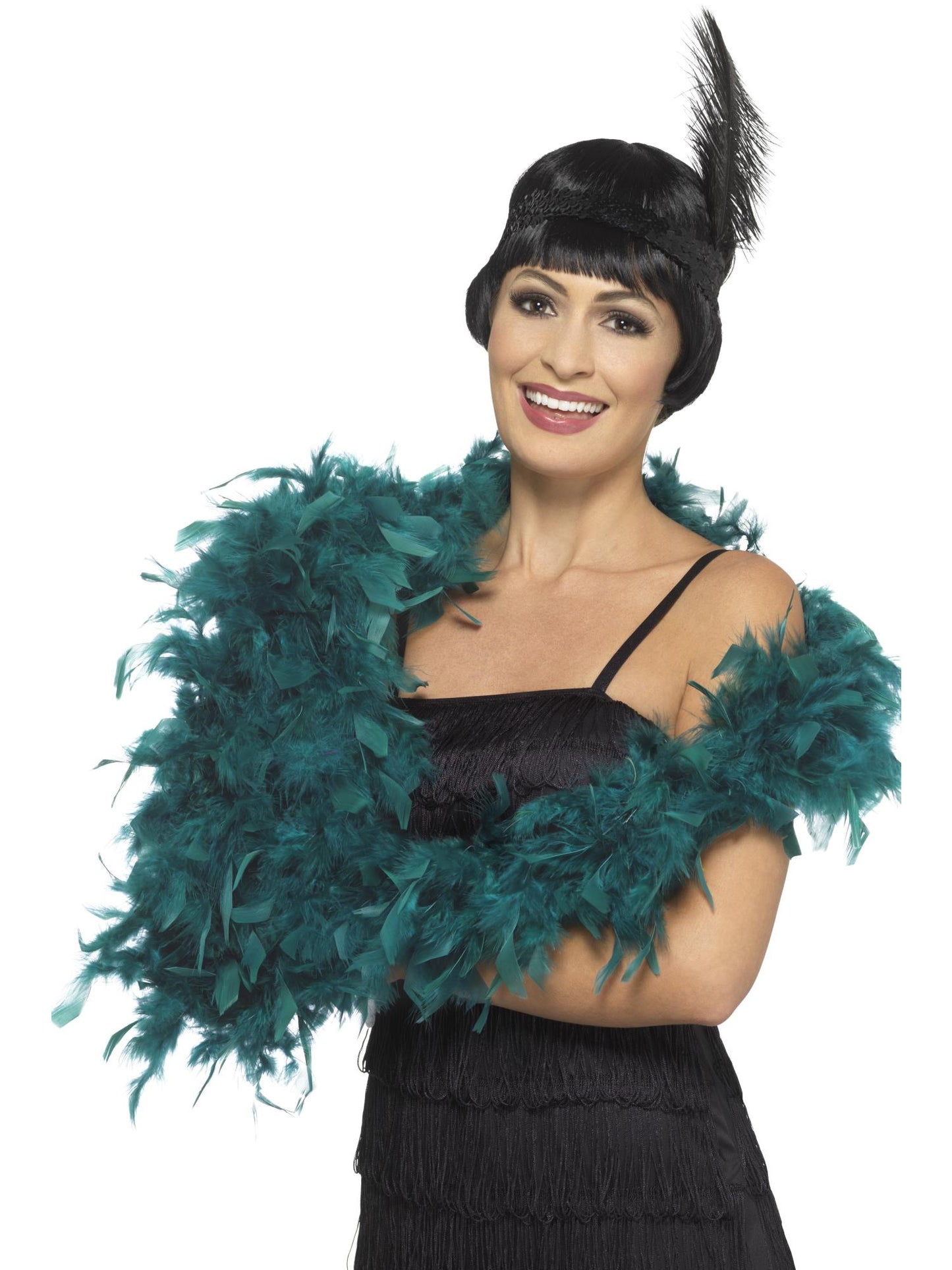 Smiffys FLAPPER Deluxe Boa, Teal AC für Damen