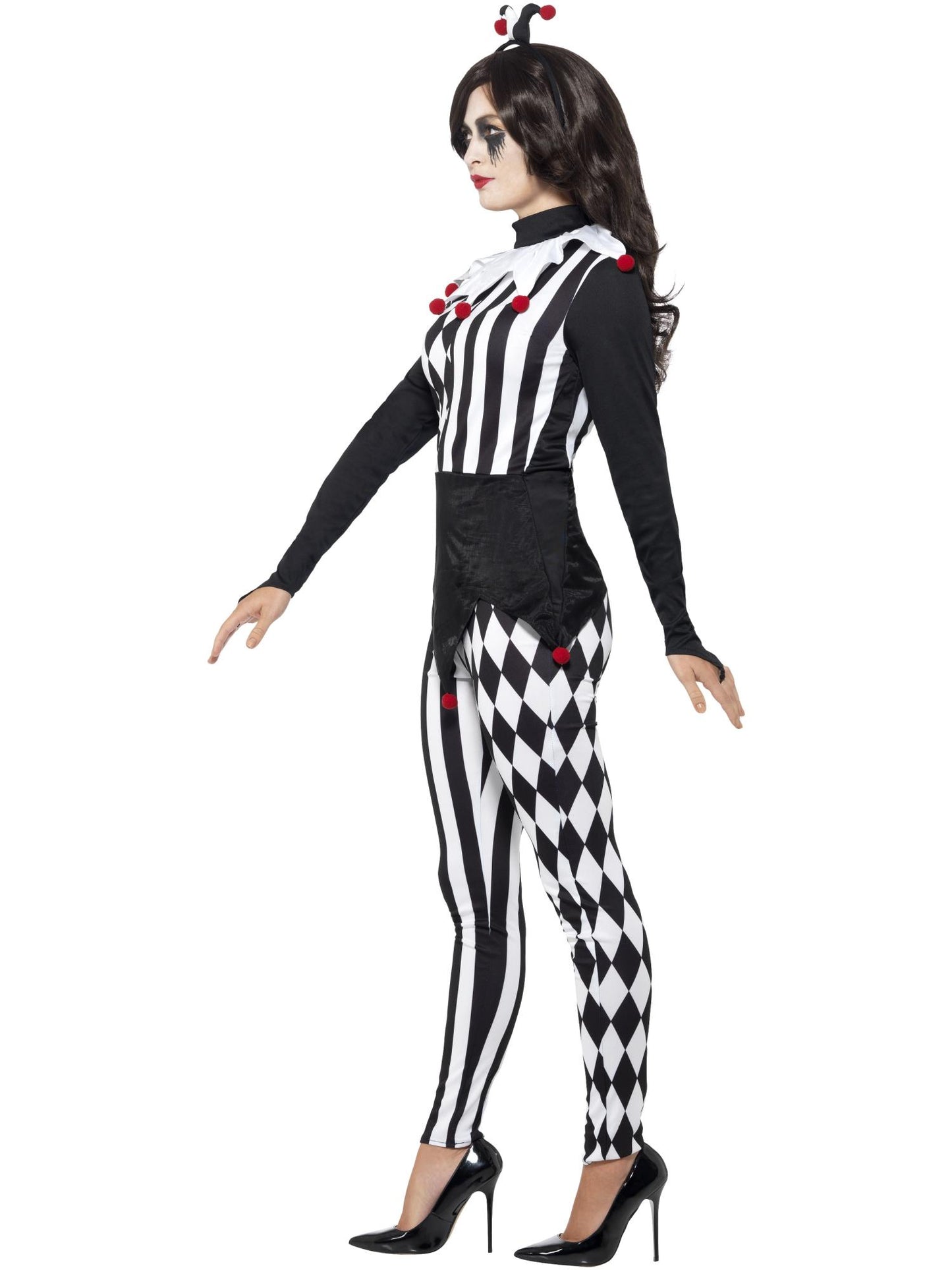 Smiffys CLOWNJEST Female Jester Costume, Black CS für Damen