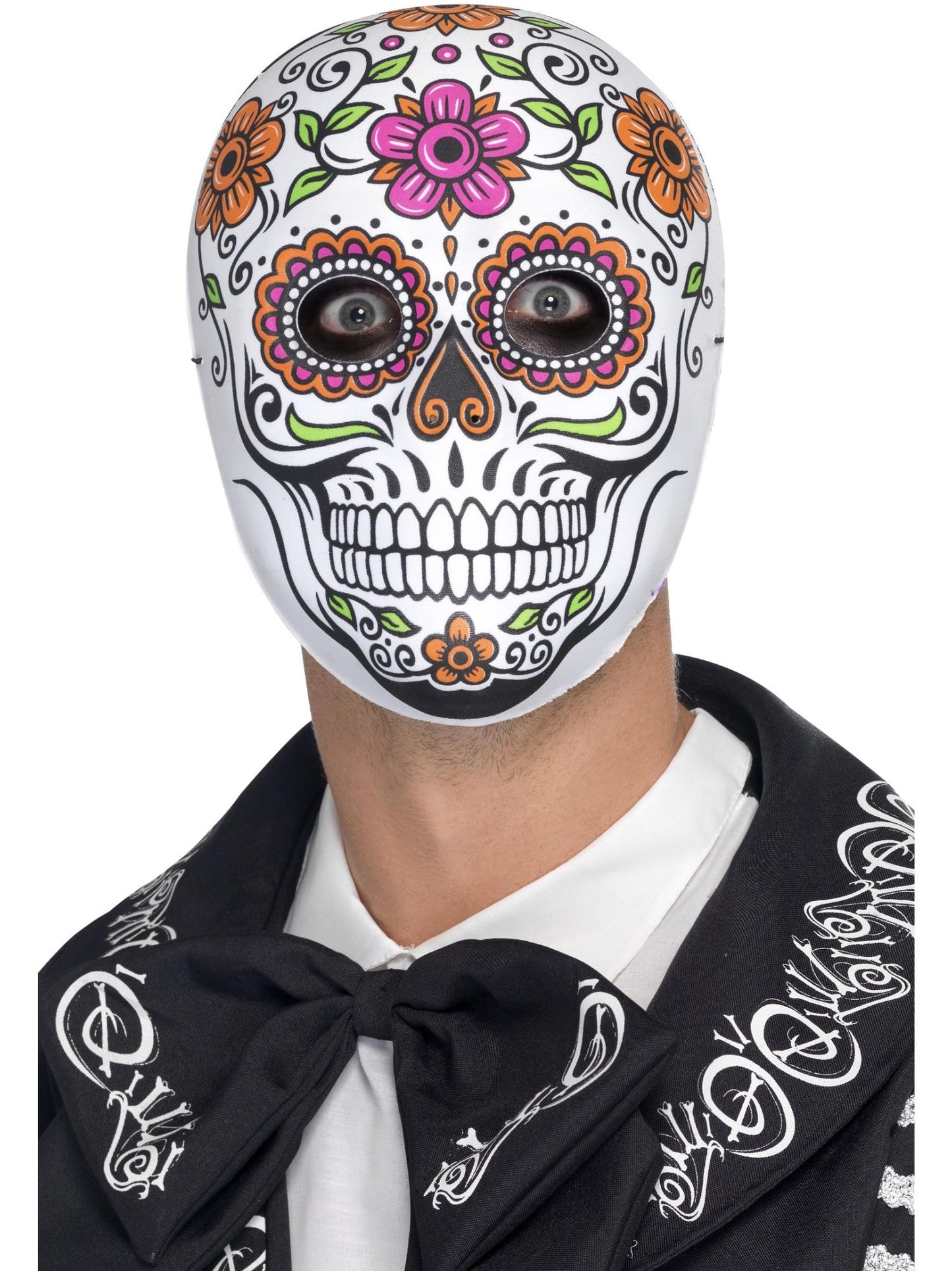 Smiffys DAYDEAD Se?or Bones Mask, White für Herren