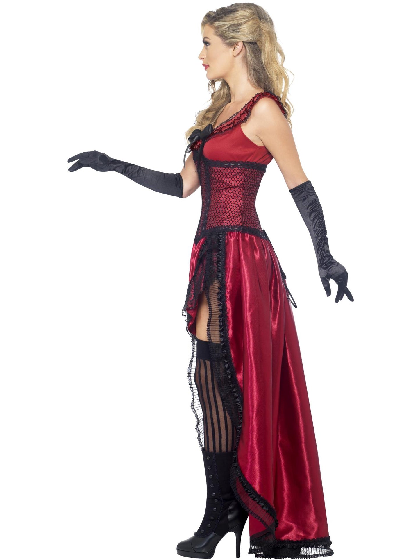 Smiffys BURLESQUE Deluxe Western Authentic Brothel Babe Costume, Bur CS für Damen