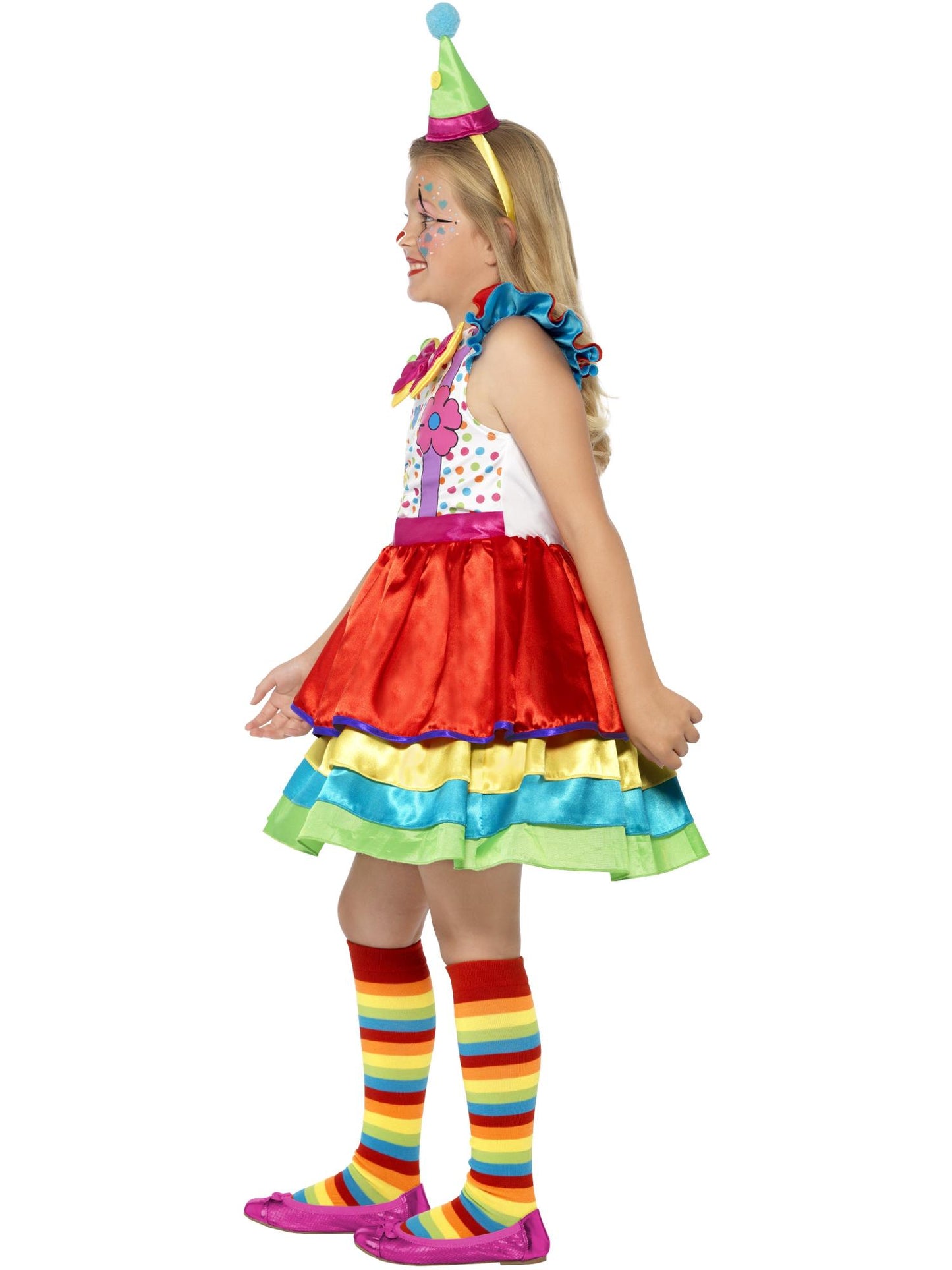 Smiffys Deluxe Clown Mädchenkostüm, CS
