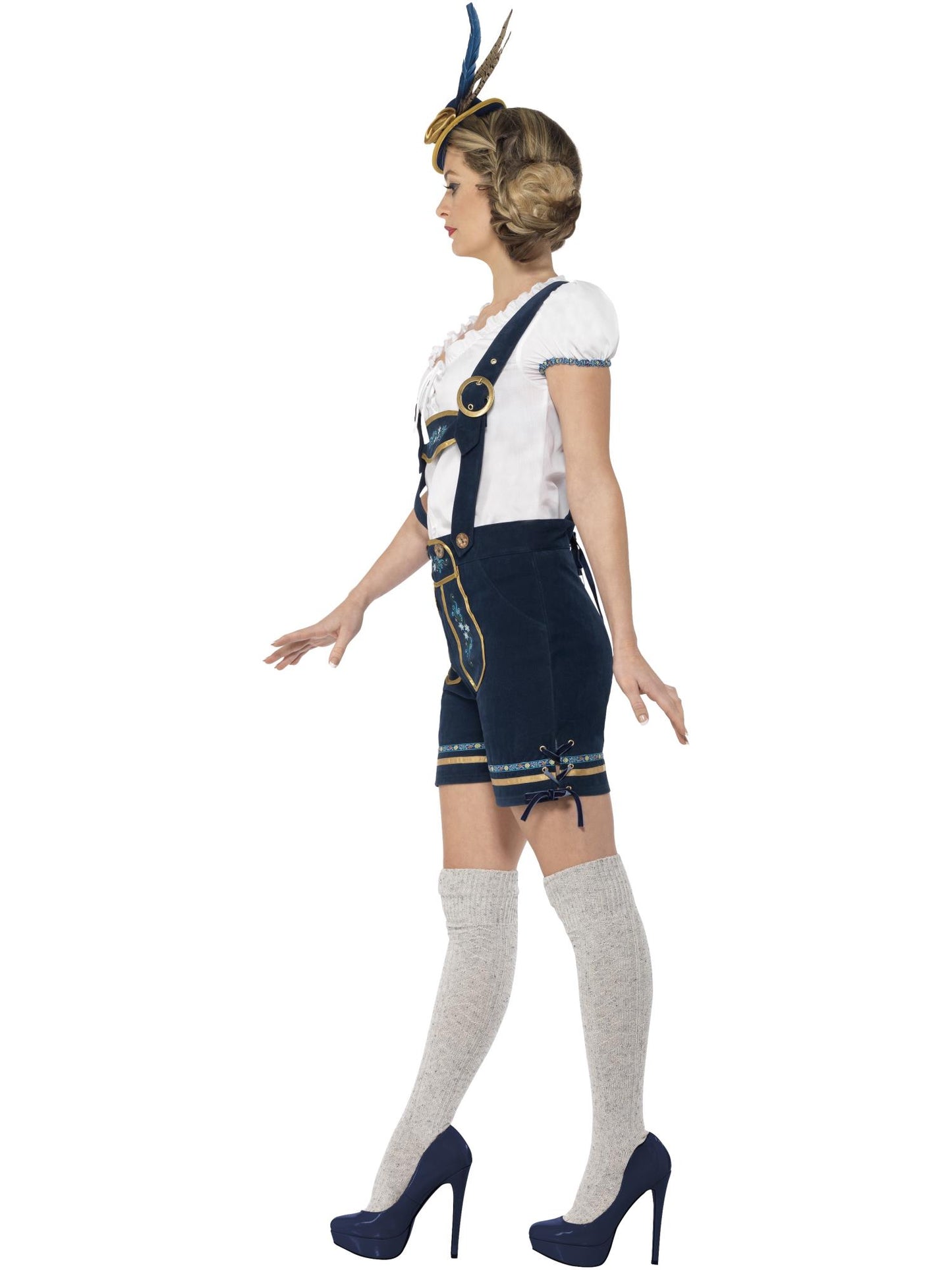 Smiffys Deluxe Traditional Bavarian Costume, Blue CS für Damen