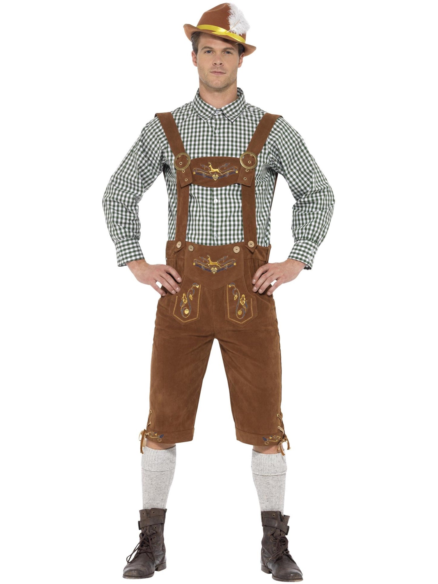 Smiffys Deluxe Traditional Hans Bavarian Costume, Green CS für Herren