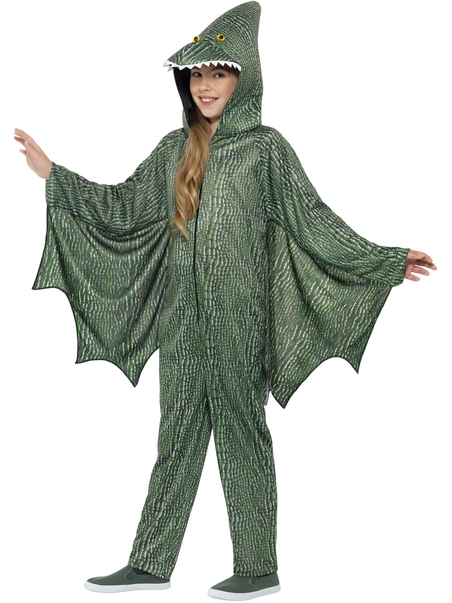 Smiffys Pterodactyl Dinosaur Costume, Green CS für Unisex