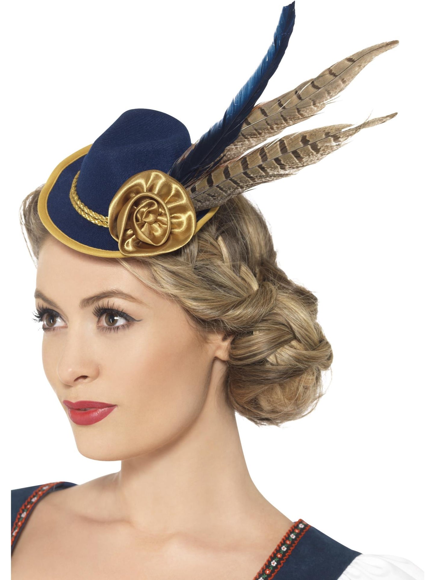 Smiffys Authentic Bavarian Festival Mini Hat, Blue für Damen