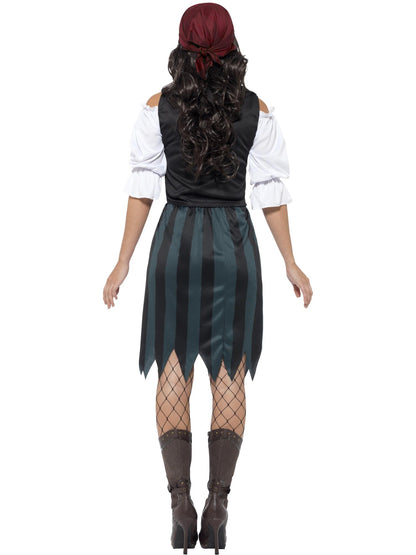 Smiffys Pirate Deckhand Costume, Blue CS für Damen
