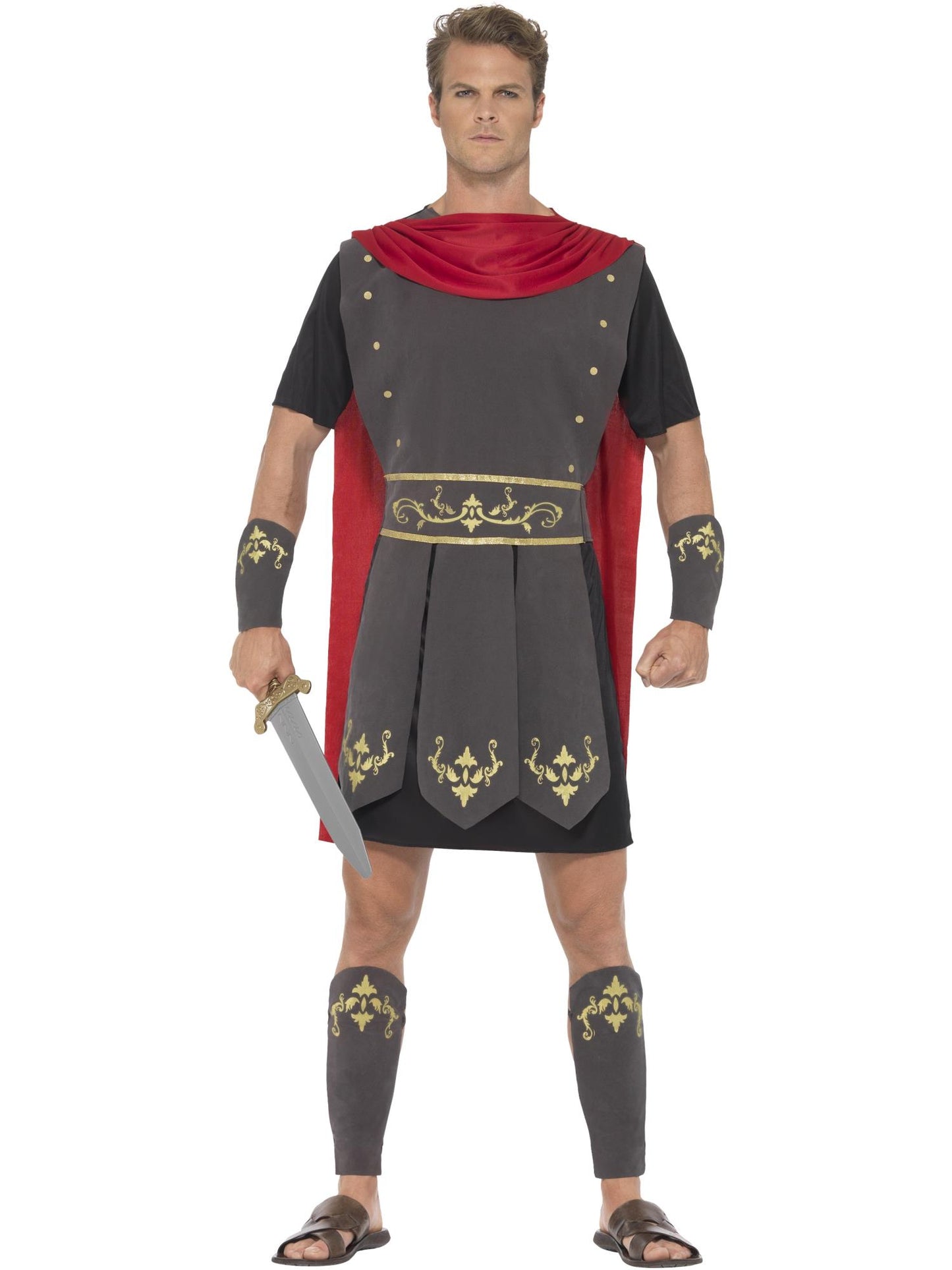 Smiffys Roman Gladiator Costume, Black CS für Herren