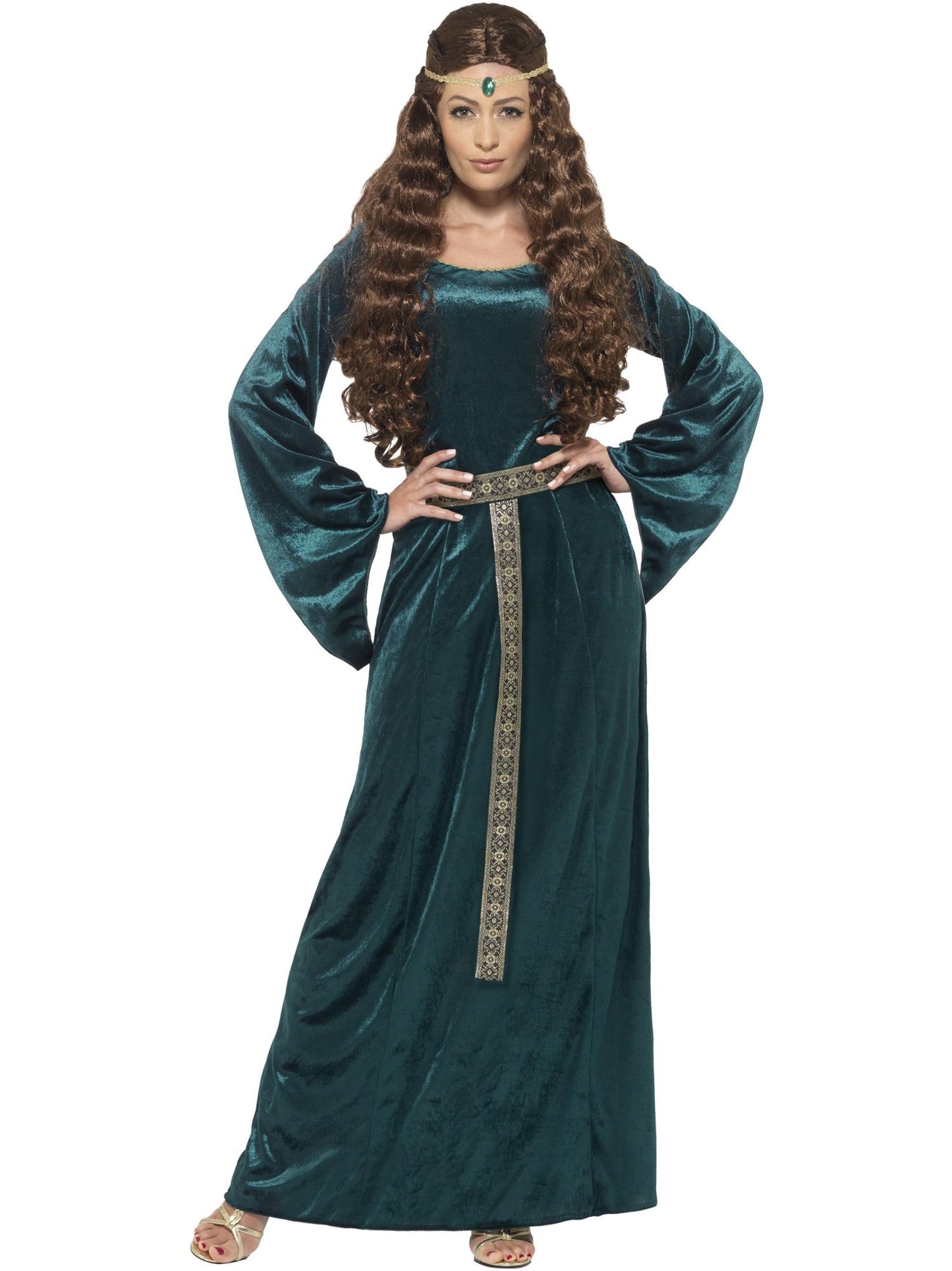 Smiffys Medieval Maid Costume, Green CS für Damen