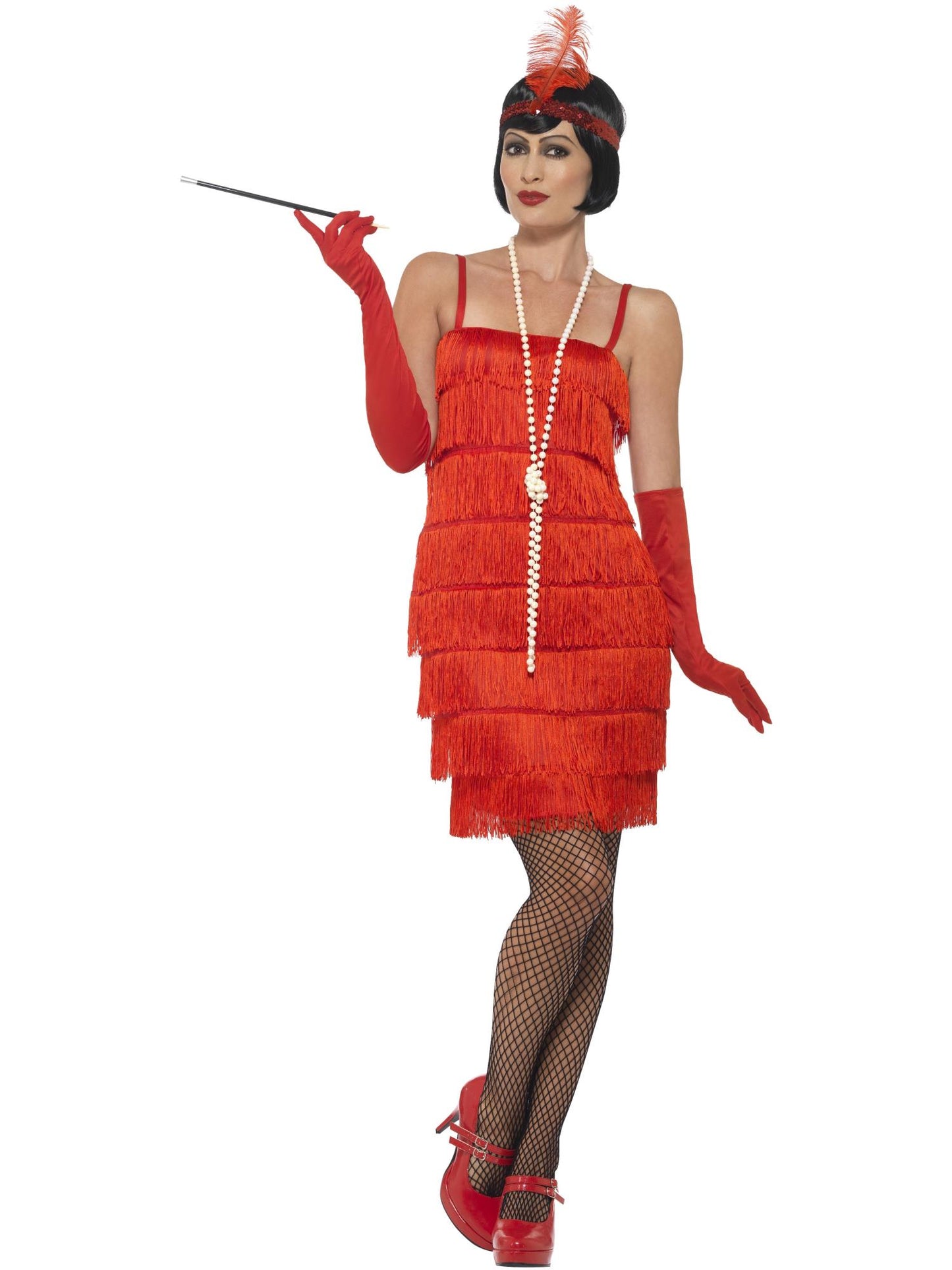 Smiffys Flapper Costume, Red CS für Damen