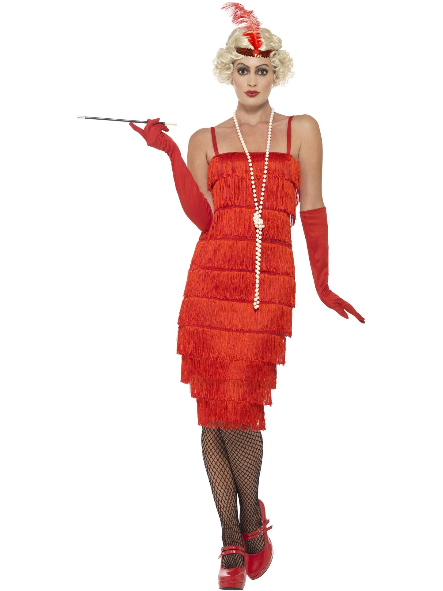 Smiffys Flapper Costume, Red CS für Damen