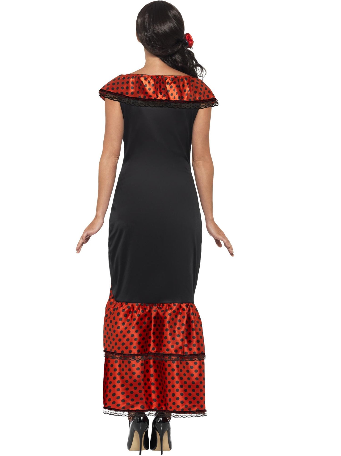Smiffys SPANISH Flamenco Senorita Costume, Black CS für Damen