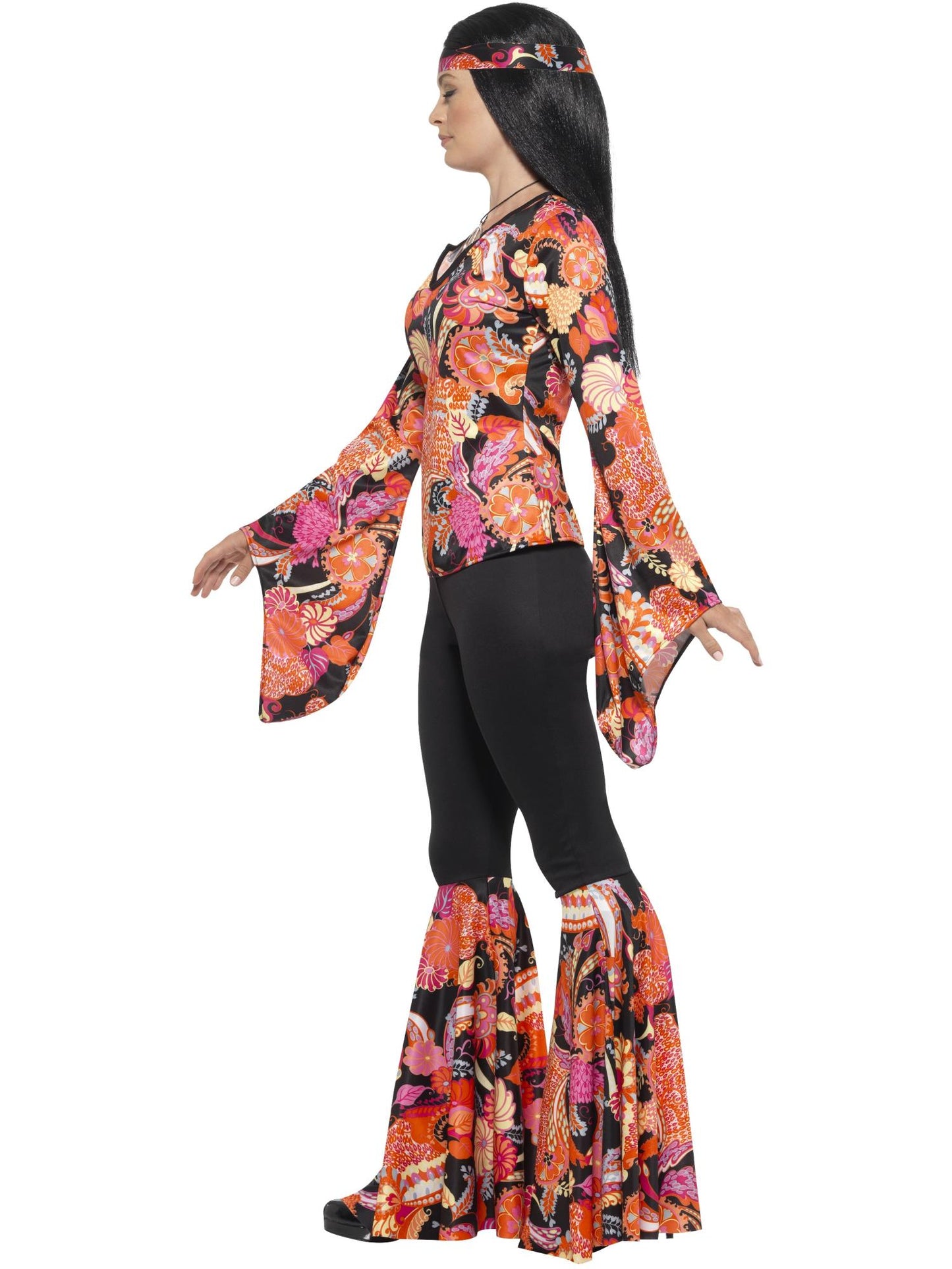 Smiffys Willow the Hippie Costume, Multi-Coloured CS für Damen