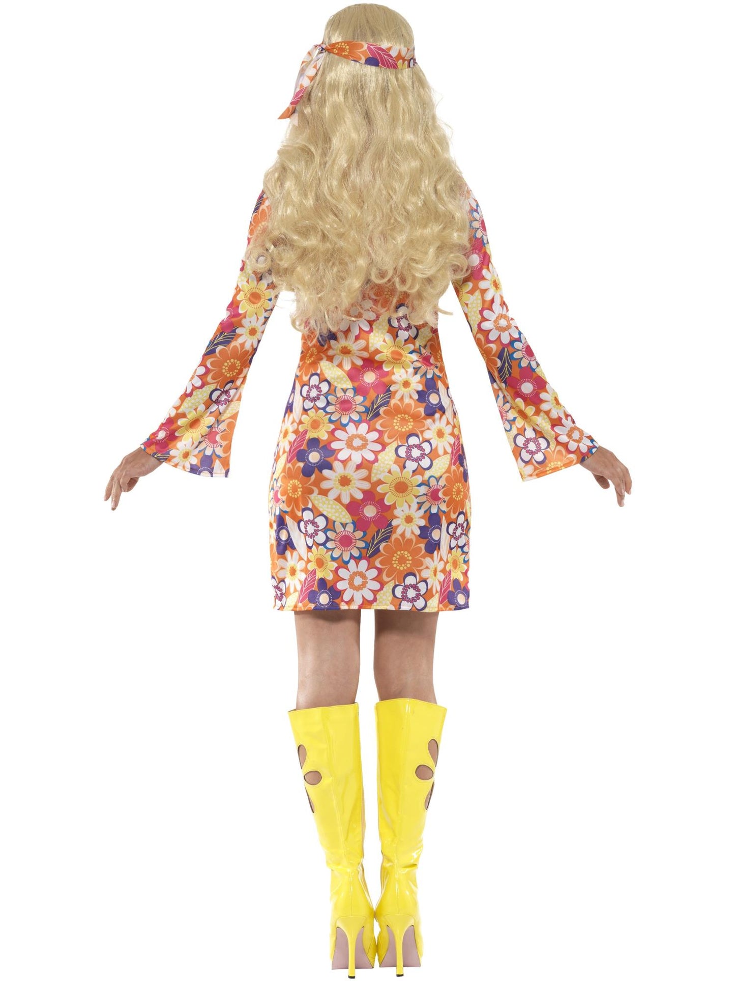 Smiffys Flower Hippie Costume, Multi-Coloured CS für Damen