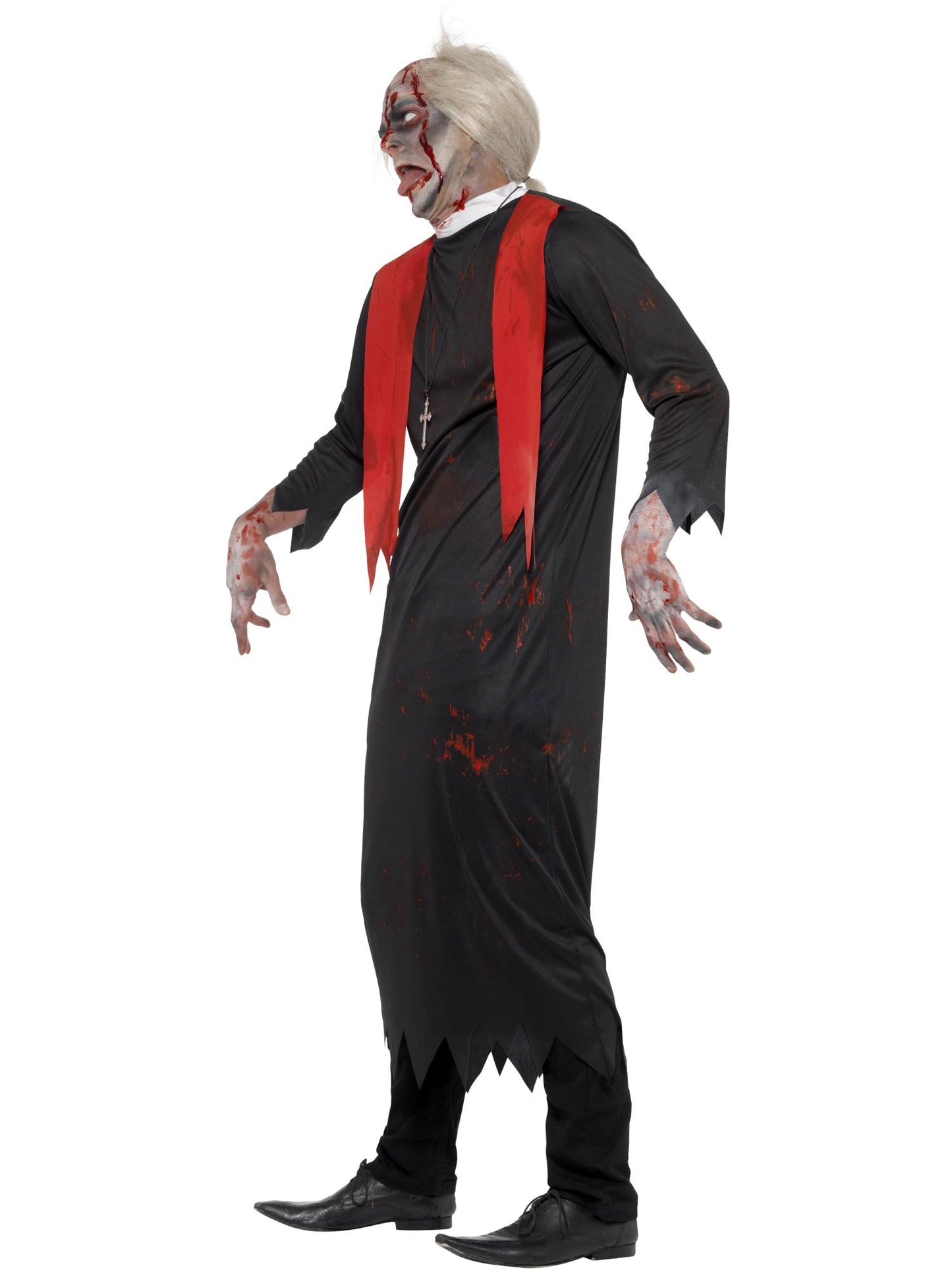 Smiffys RELIGIOUS Zombie High Priest Costume, Black CS für Herren