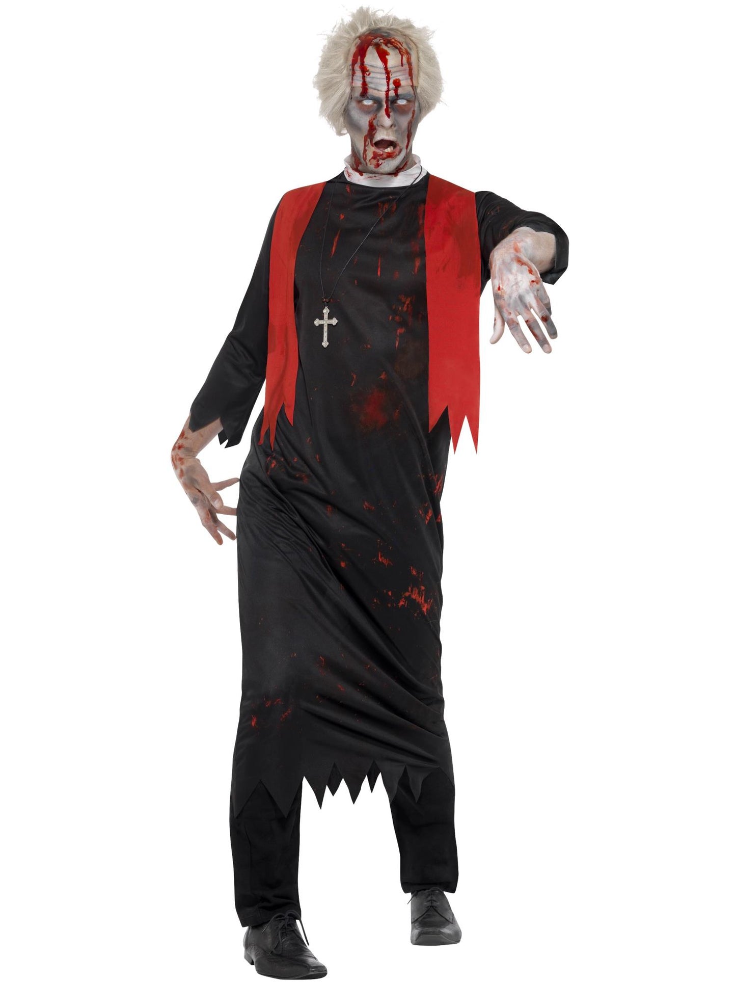 Smiffys RELIGIOUS Zombie High Priest Costume, Black CS für Herren