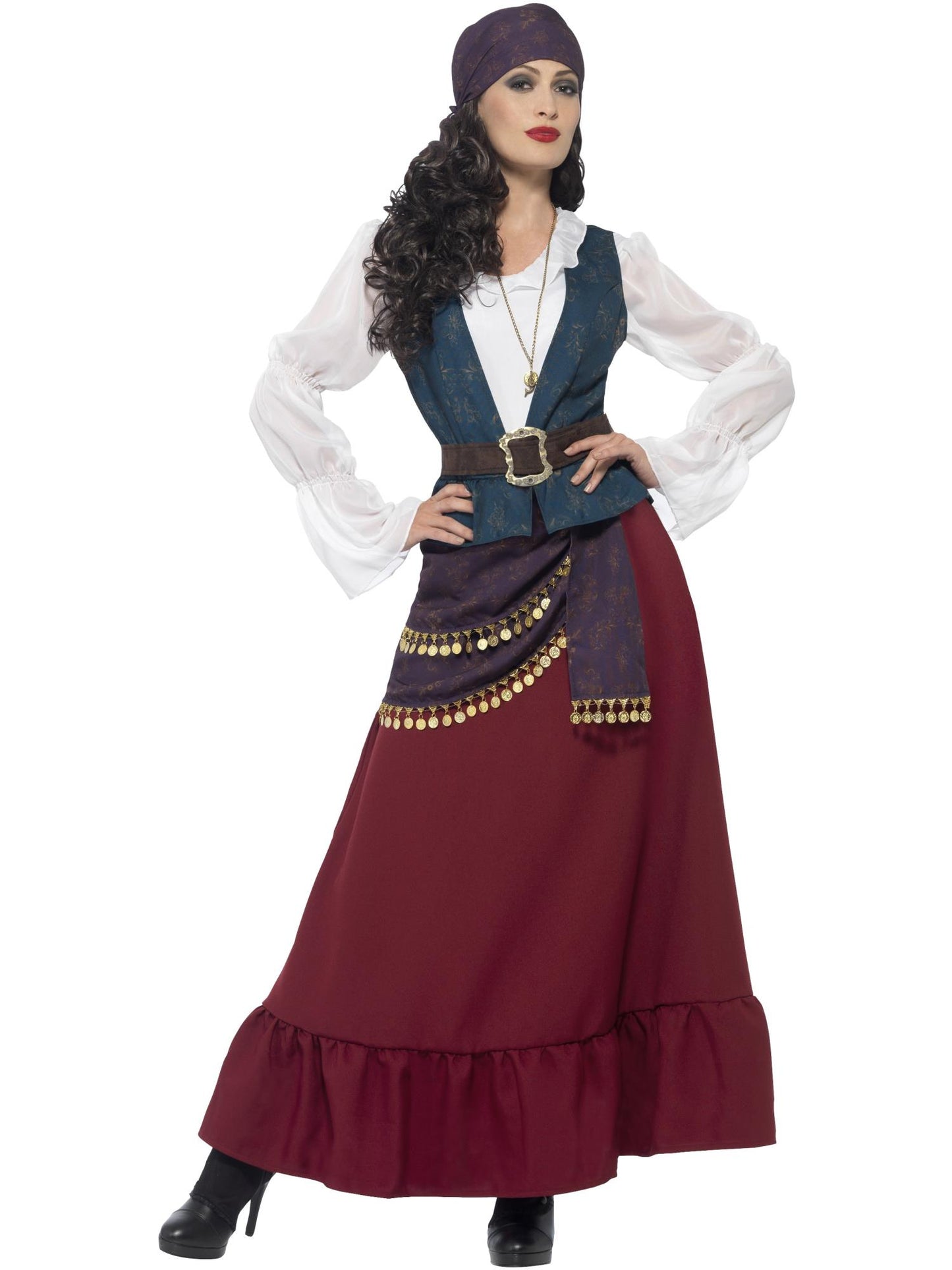 Smiffys Deluxe Pirate Buccaneer Beauty Costume, Purple CS für Damen