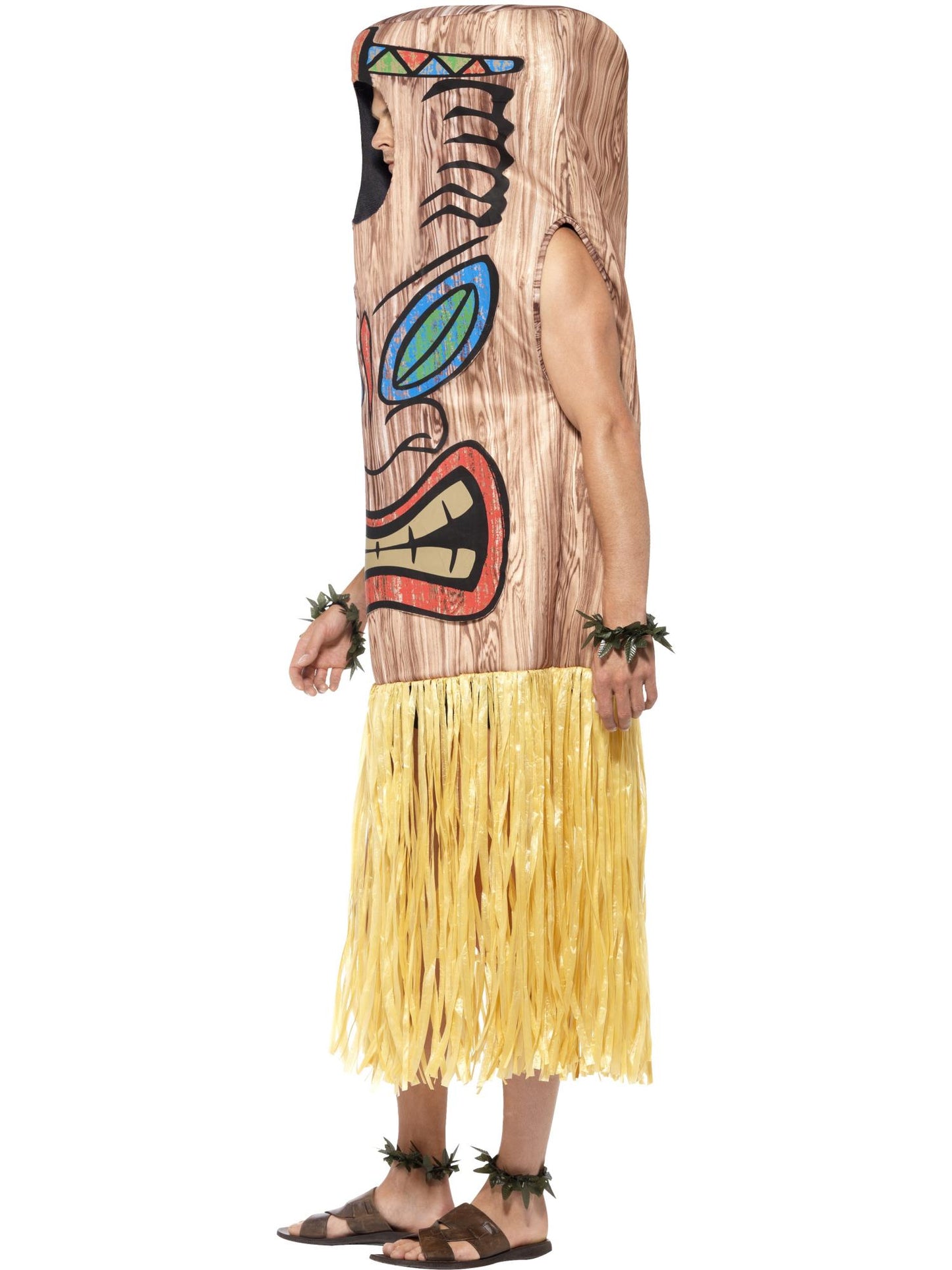 Smiffys HAWAIIAN Tiki Totem Costume, Brown CS für Unisex