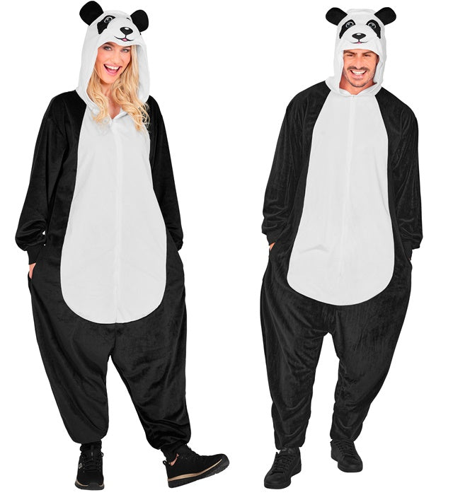 Panda Onesie Plüschkostüm mit Kapuze für Fasnacht und Karneval
