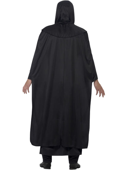Smiffys OCCULT Dark Arts Ritual Costume in Schwarz mit Kapuzenrobe und Gürtel – Detailansicht
