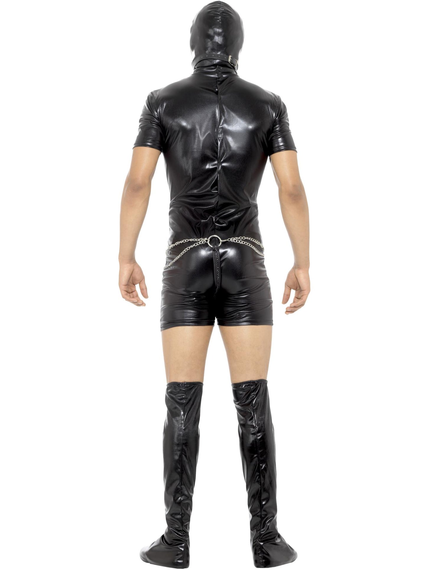 Smiffys COMEDY Bondage Gimp Costume with Bodysuit, Black CS für Herren