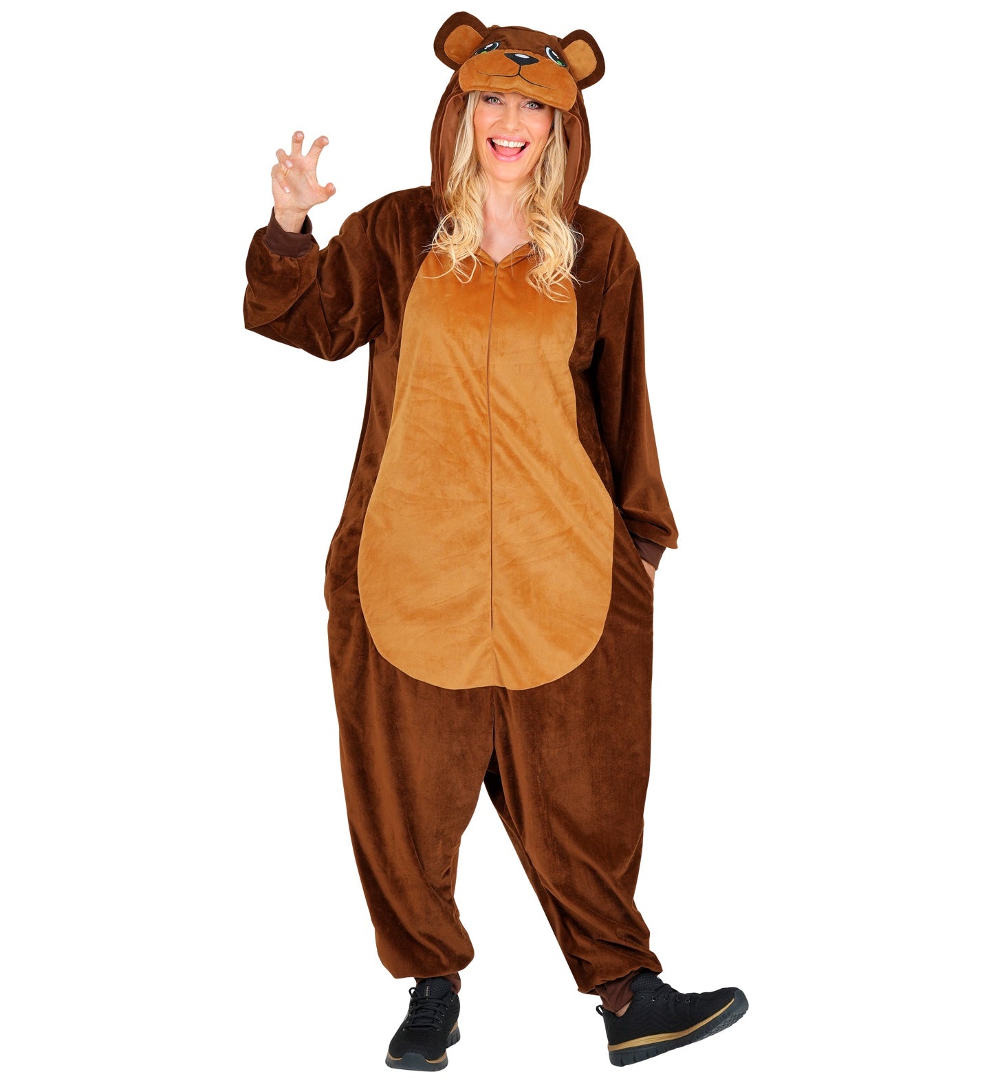 Plüsch Bär Kostüm Overall Onesie mit Kapuze