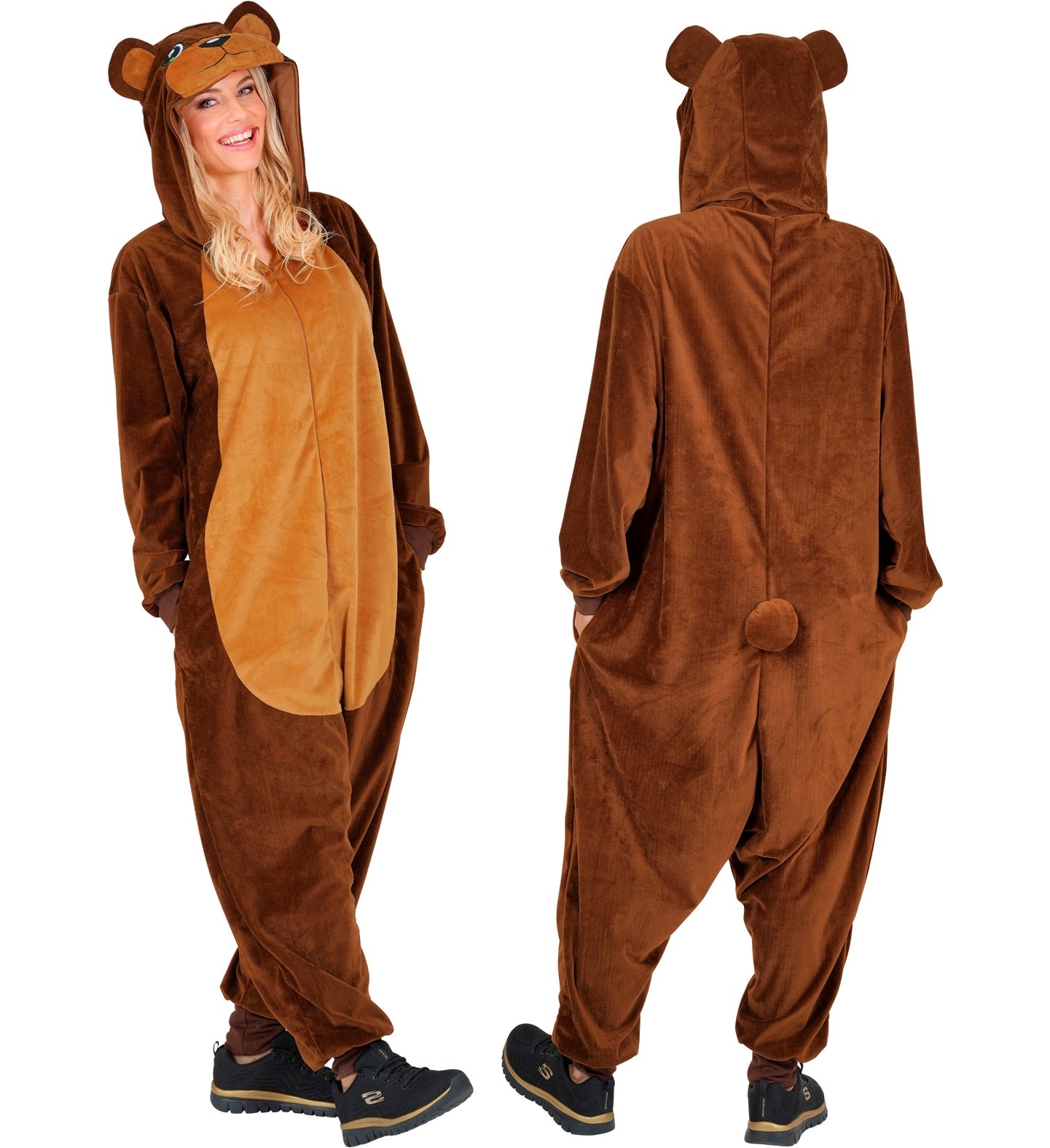 Plüsch Bär Kostüm Overall Onesie mit Kapuze
