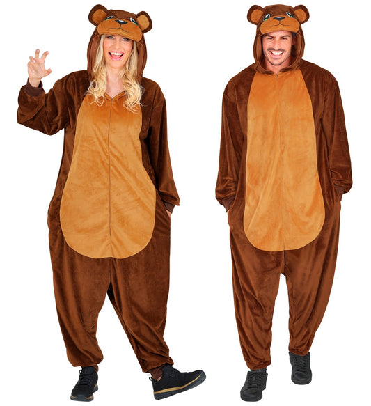 Plüsch Bär Kostüm Overall Onesie mit Kapuze