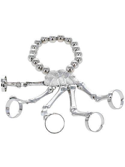 Smiffys Skeleton Hand Bracelet, Silver für Damen