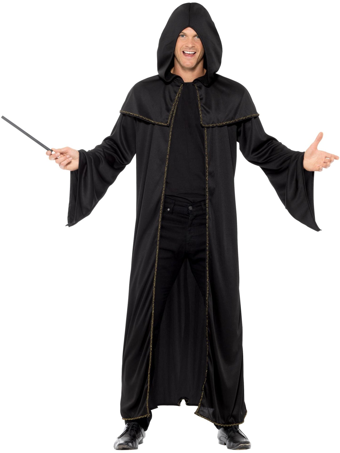 Smiffys Wizard Cloak, Adult, Black CS für Unisex