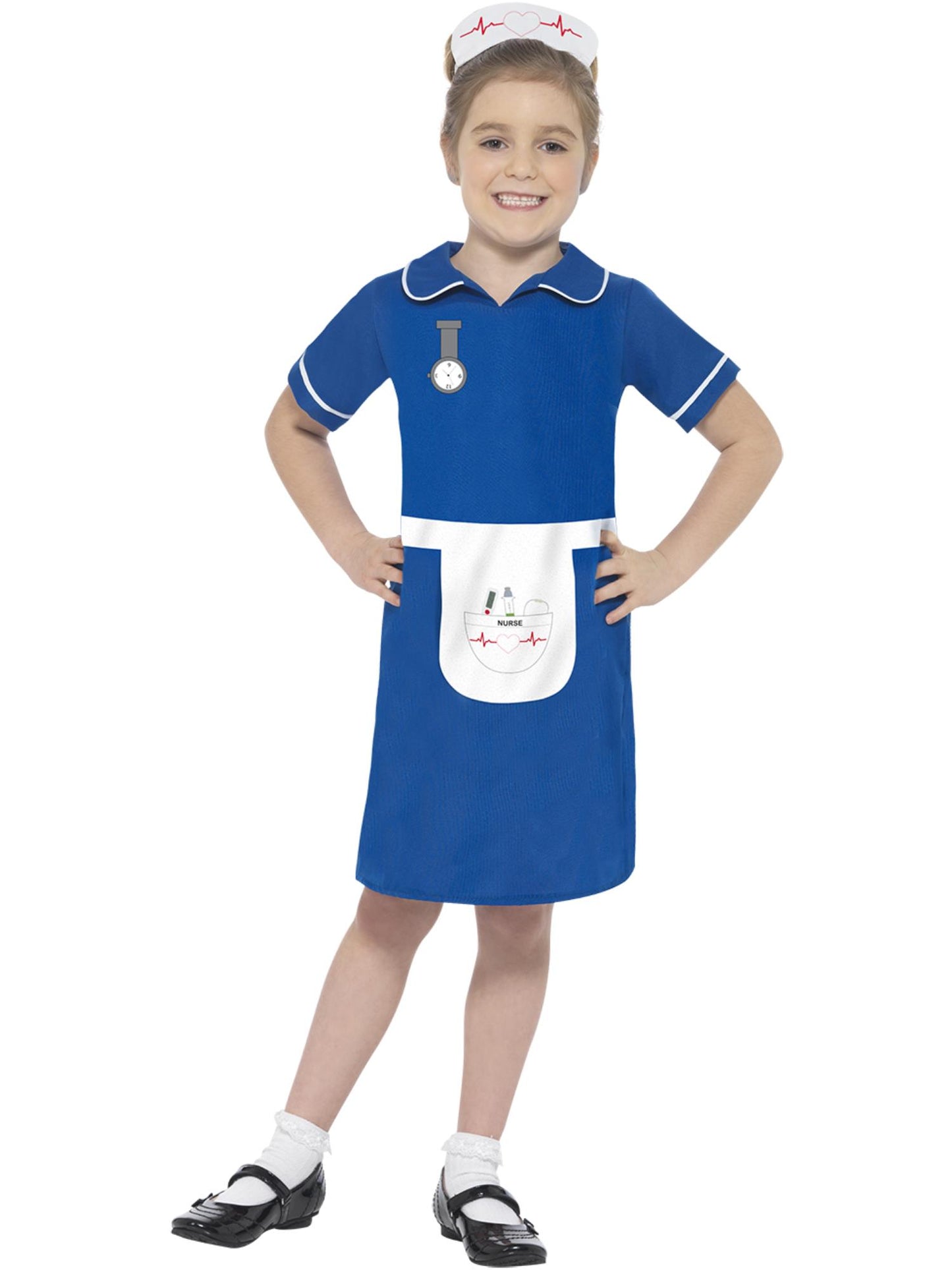 Smiffys DOCTORNURS Nurse Costume, Blue CS für Mädchen