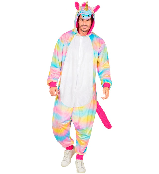 Einhorn Onesie Plüschkostüm mit Kapuze, weicher Overall für Fasnacht