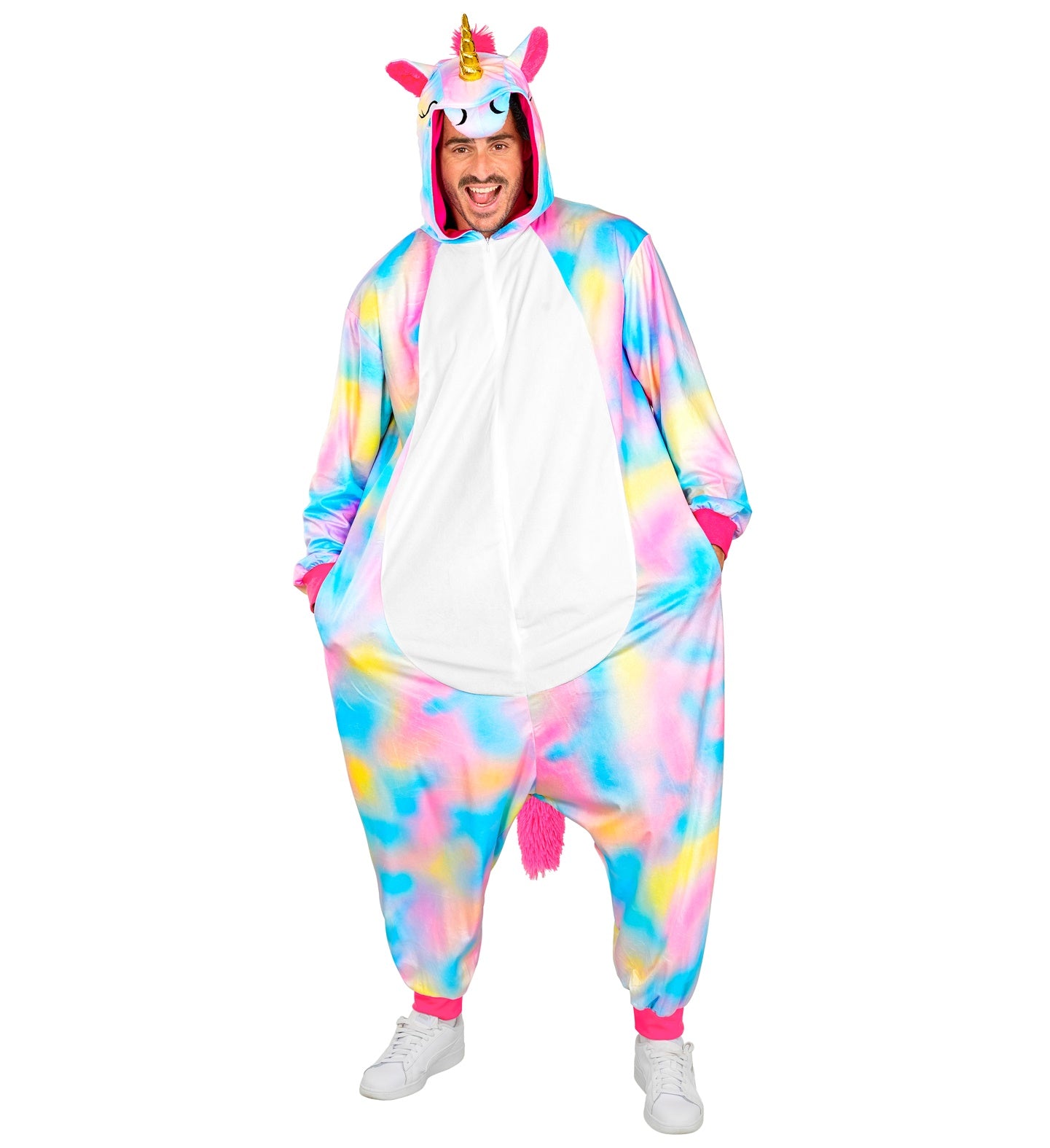 Plüsch Einhorn Kostüm Overall Onesie mit Kapuze