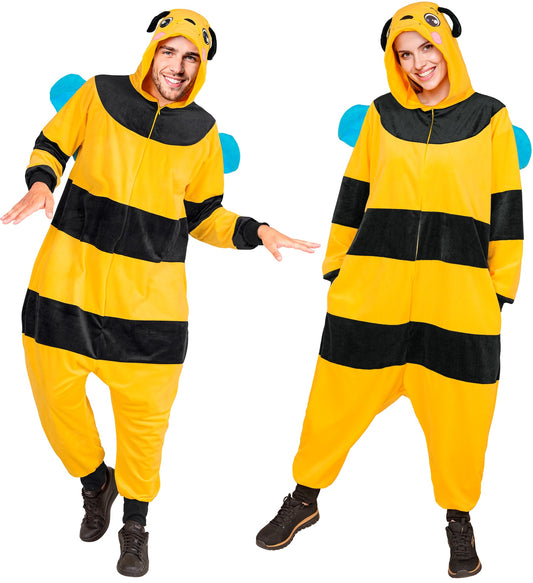 Plüsch Biene Kostüm Overall Onesie mit Kapuze