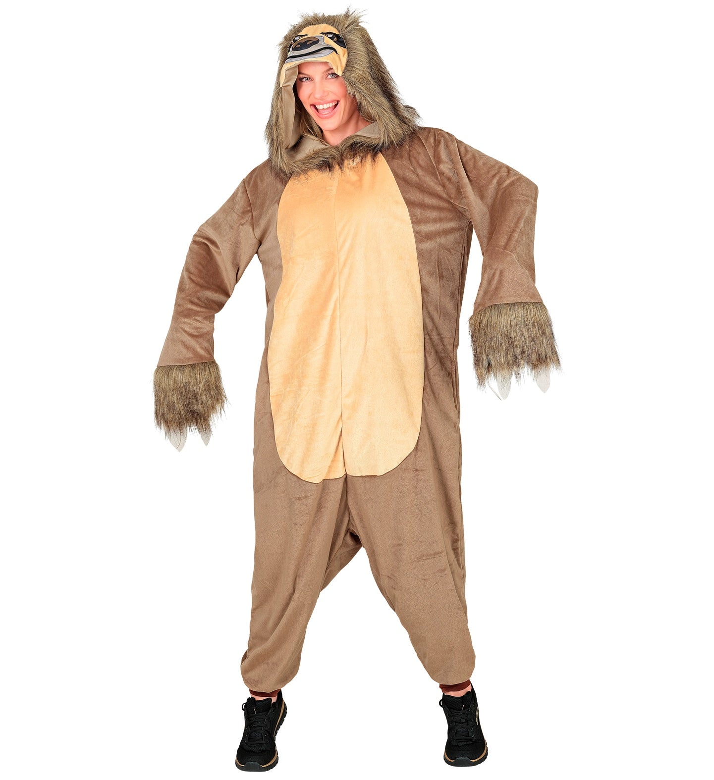 Plüsch Faultier Kostüm Overall Onesie mit Kapuze