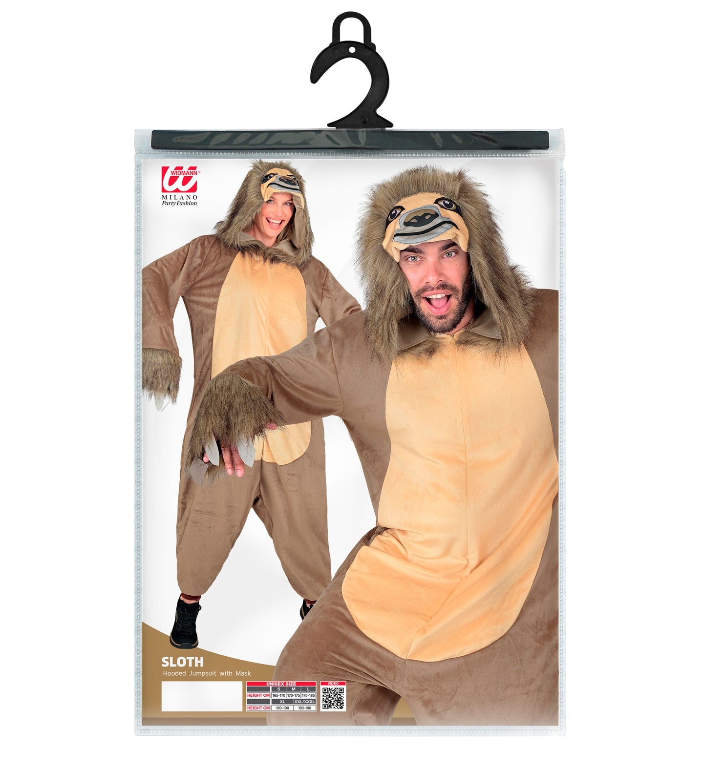 Plüsch Faultier Kostüm Overall Onesie mit Kapuze