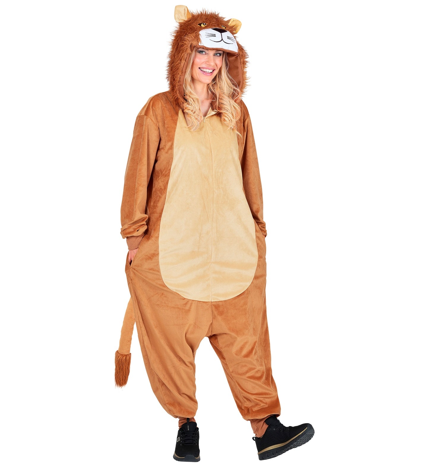 Plüsch Löwe Kostüm Overall Onesie mit Kapuze