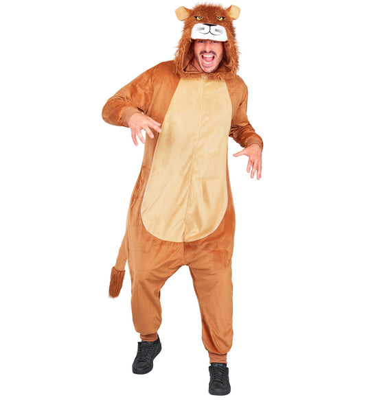 Plüsch Löwe Kostüm Overall Onesie mit Kapuze