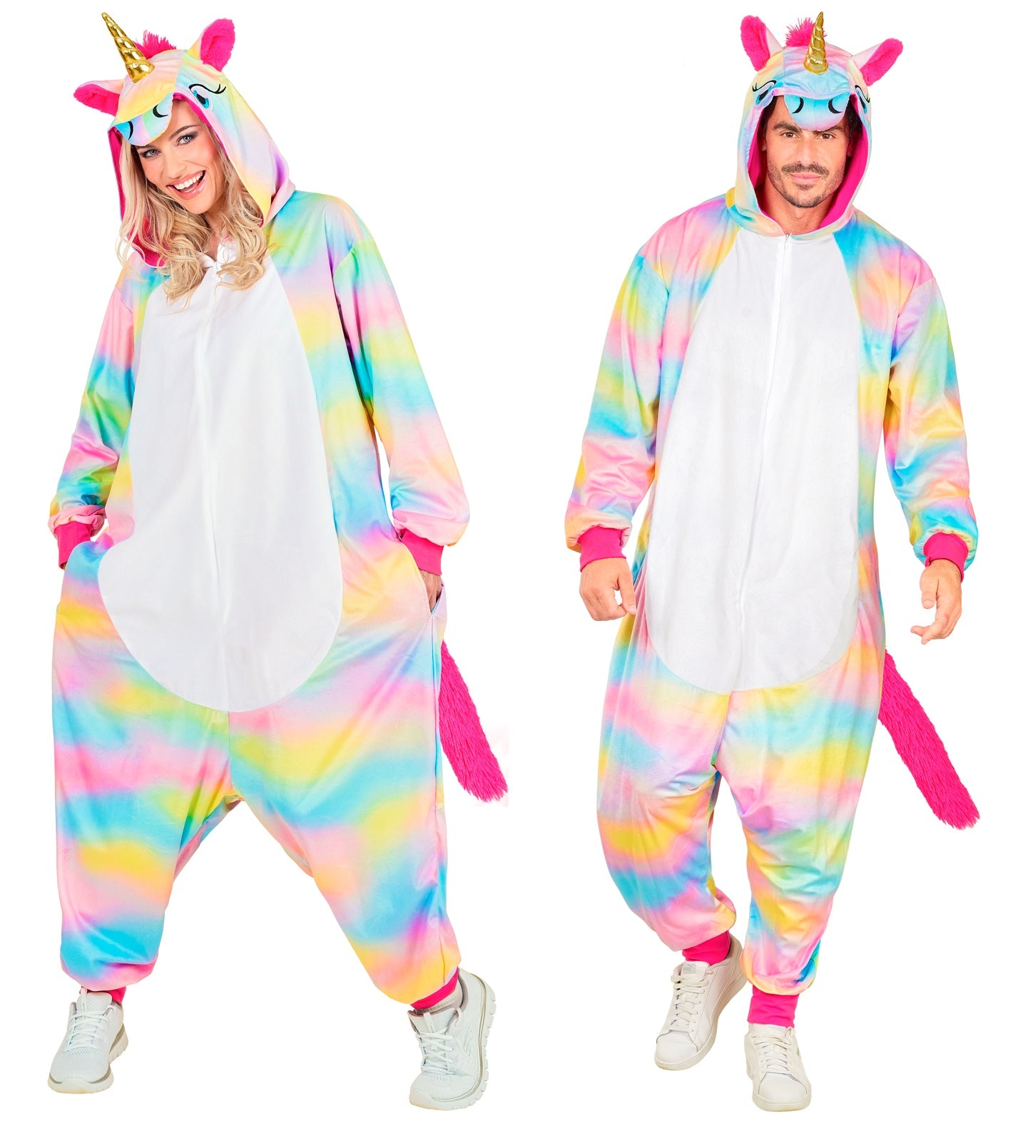 Plüsch Einhorn Kostüm Overall Onesie mit Kapuze