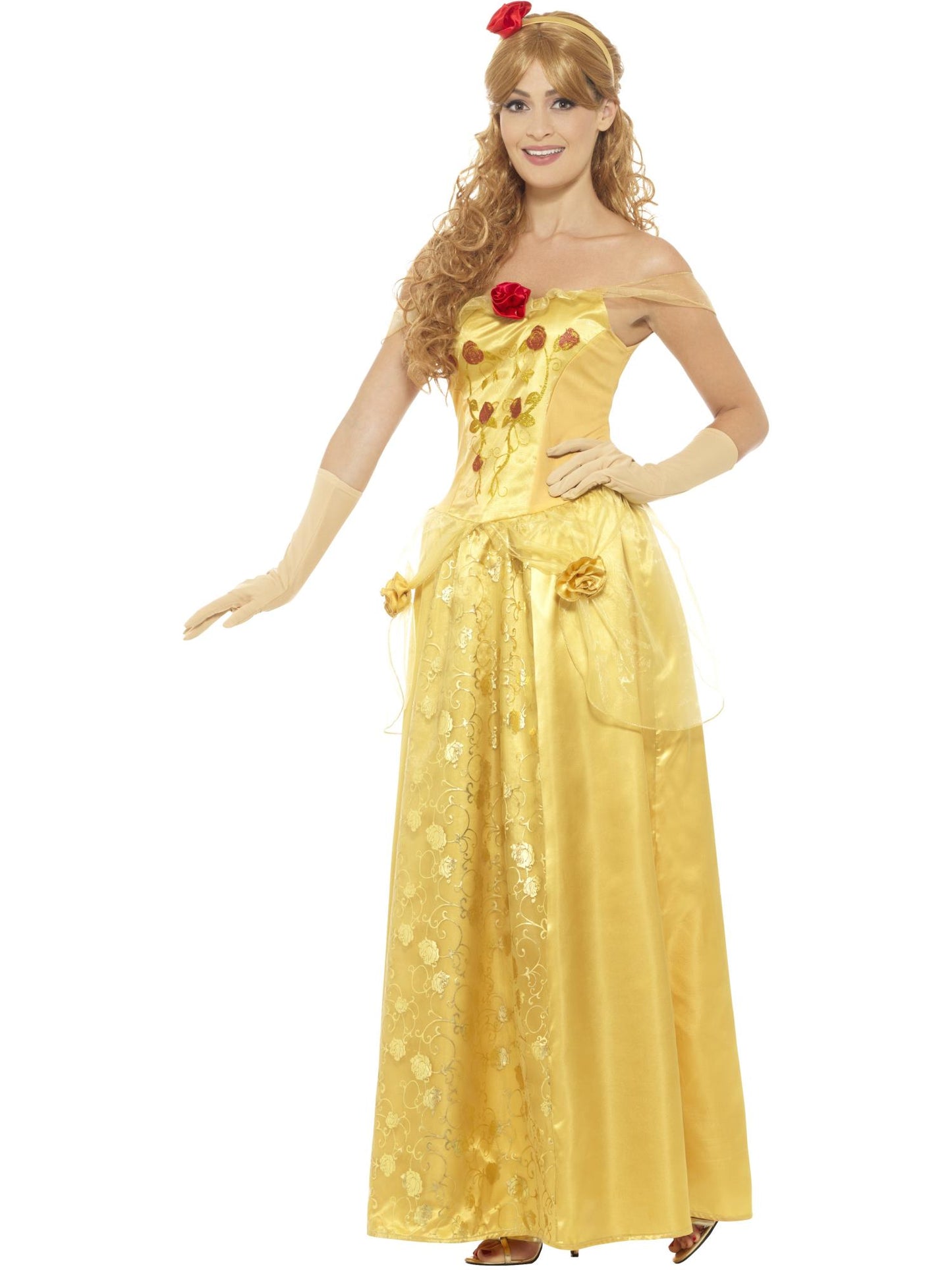 Smiffys STORYBOOK Golden Princess Costume, Gold CS für Damen
