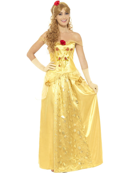 Smiffys STORYBOOK Golden Princess Costume, Gold CS für Damen