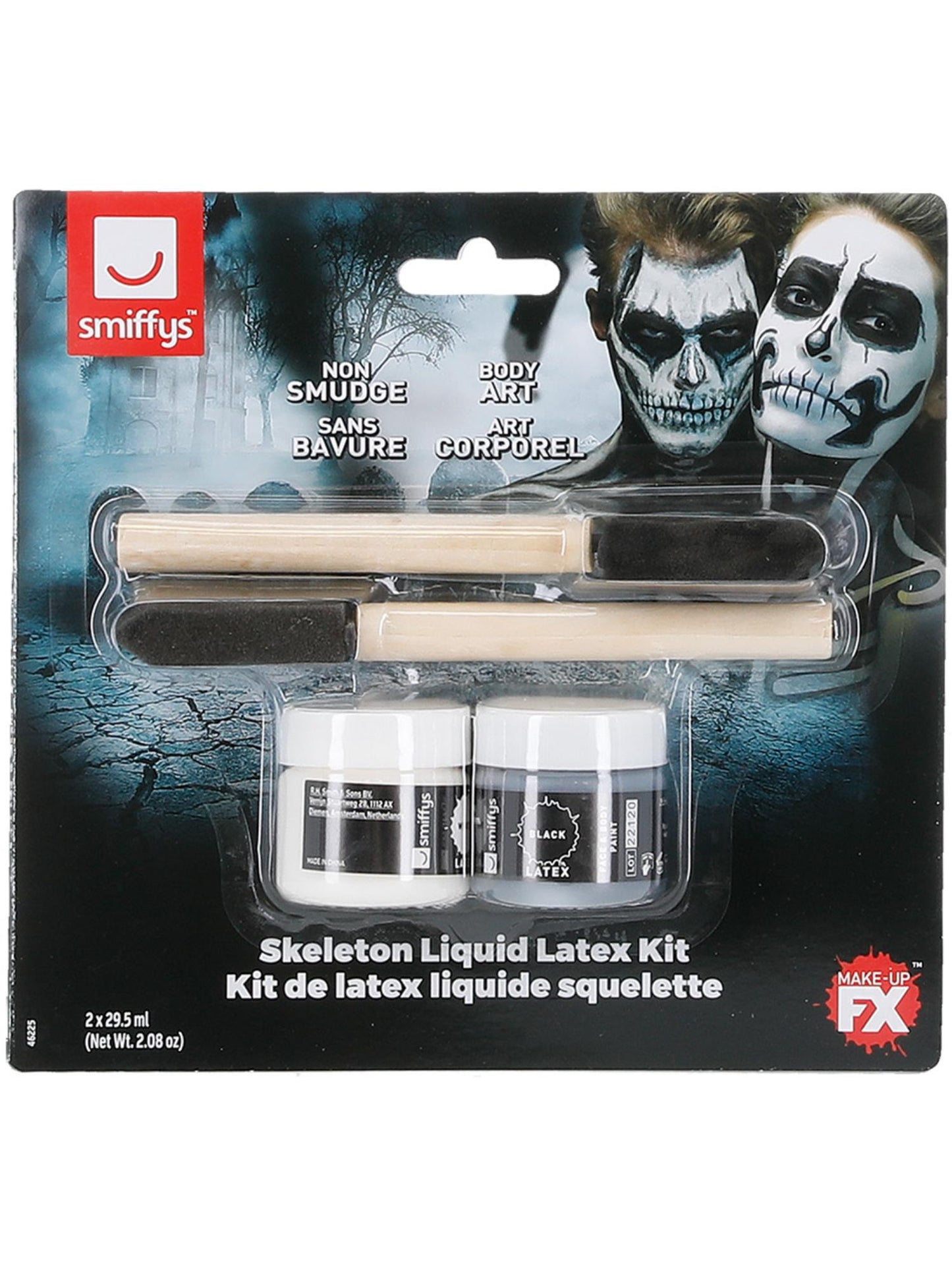 Smiffys Make-Up FX, Skeleton Liquid Latex Kit, CD für Unisex