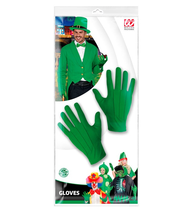 Leuchtend grüne Handschuhe für Fasnacht und Karneval