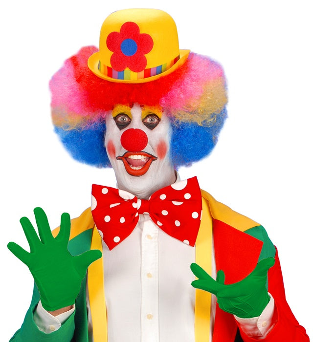 Leuchtend grüne Handschuhe für Fasnacht und Karneval