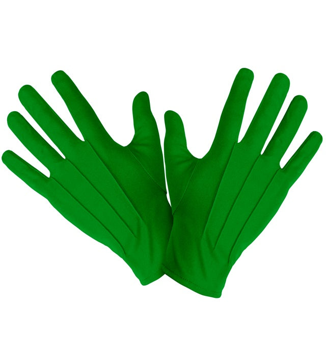 Leuchtend grüne Handschuhe für Fasnacht und Karneval