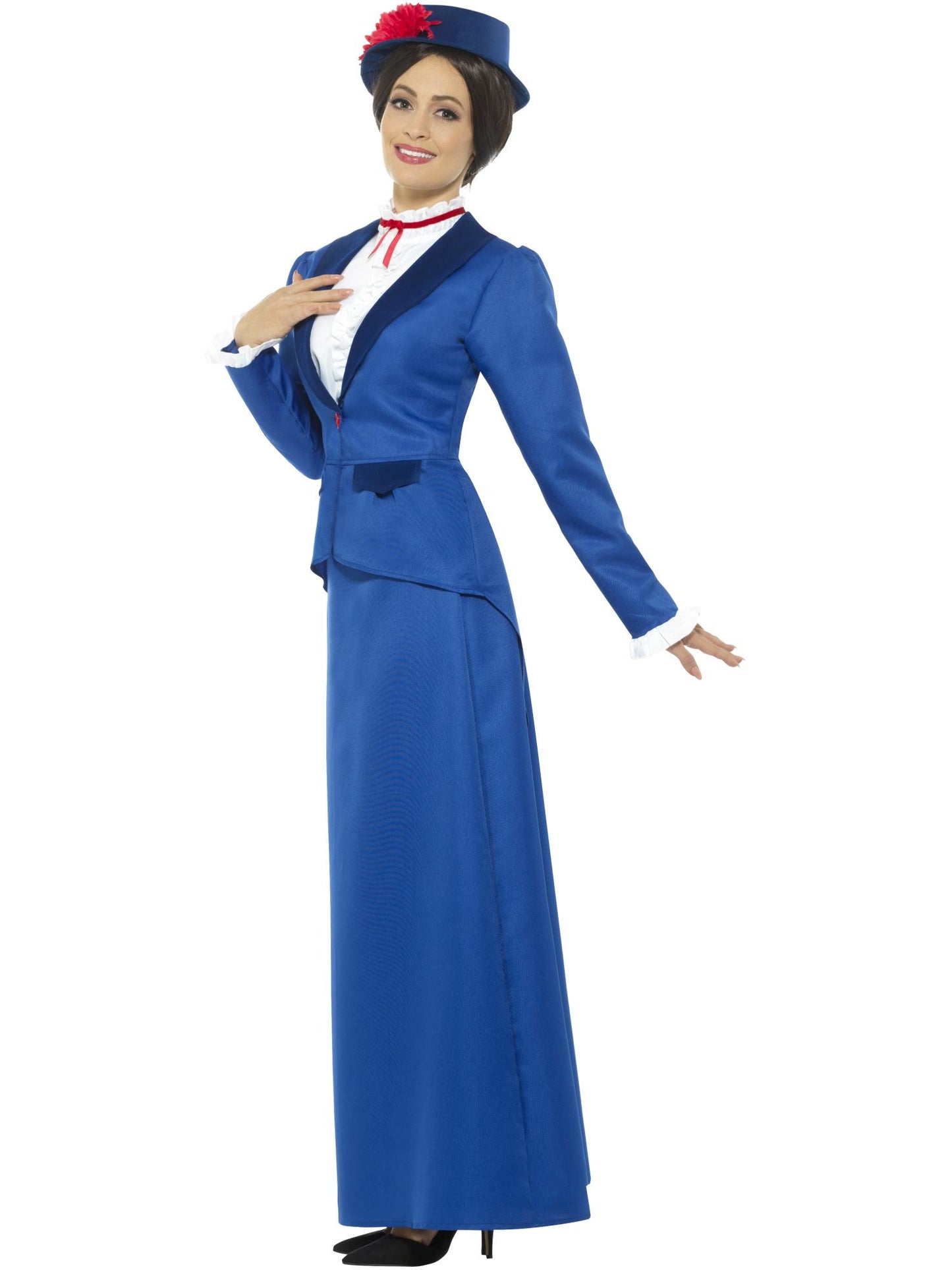 Smiffys STORYBOOK Victorian Nanny Costume, Blue CS für Damen