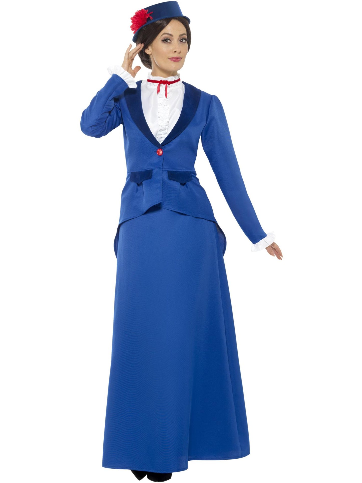 Smiffys STORYBOOK Victorian Nanny Costume, Blue CS für Damen