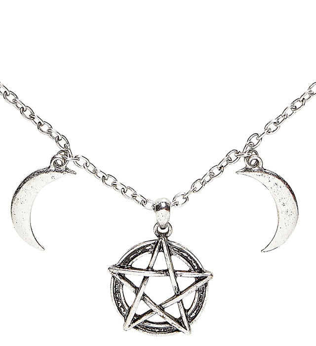 Esoterische Halskette mit mystischem Symbol als Accessoire für Halloween und Fasnacht